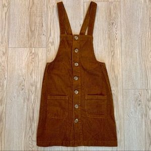 Button Up Corduroy Jumper Dress